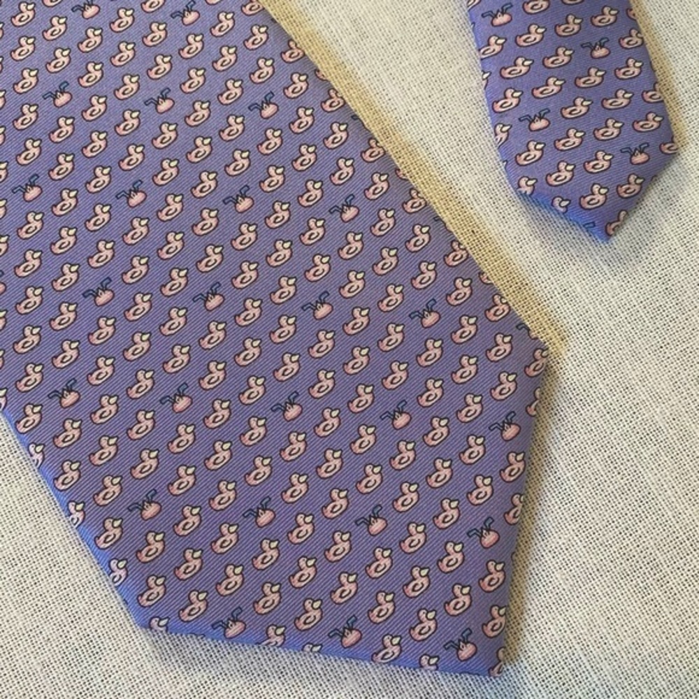 Como House Duck Print Neck Tie